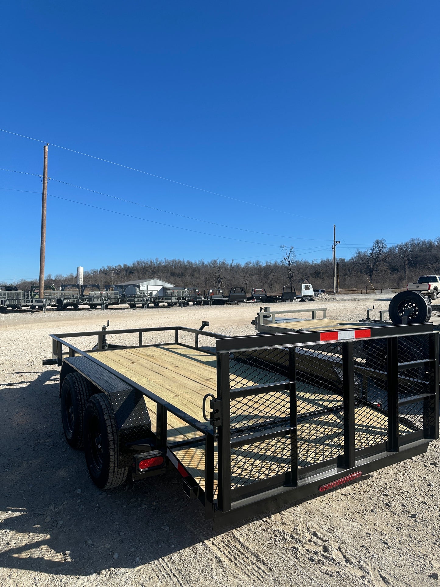 2026 Ozark 76x14 7k Utility Trailer (Black) #0572