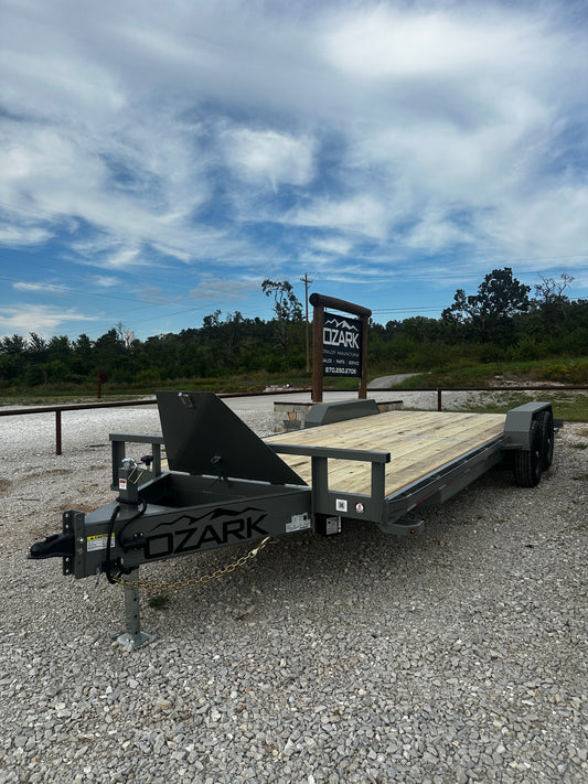 2026 Ozark 82x22 10k Equipment/ Car Trailer #0328
