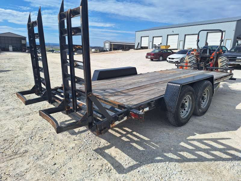 Rear Passenger View of Fold Up Ramps with Kickers