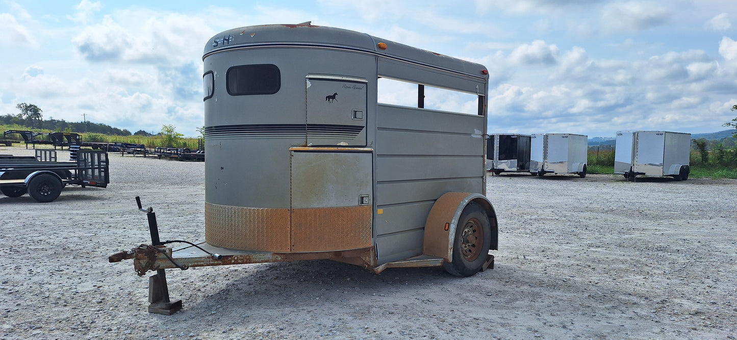 Used 2001 S&H 7K Bumper Pull Horse Trailer #3838