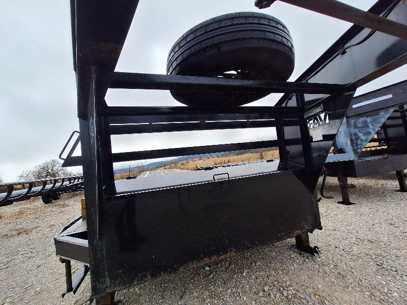 Spare Tire Mount with Spare Tire, Fully Enclosed Tongue Box