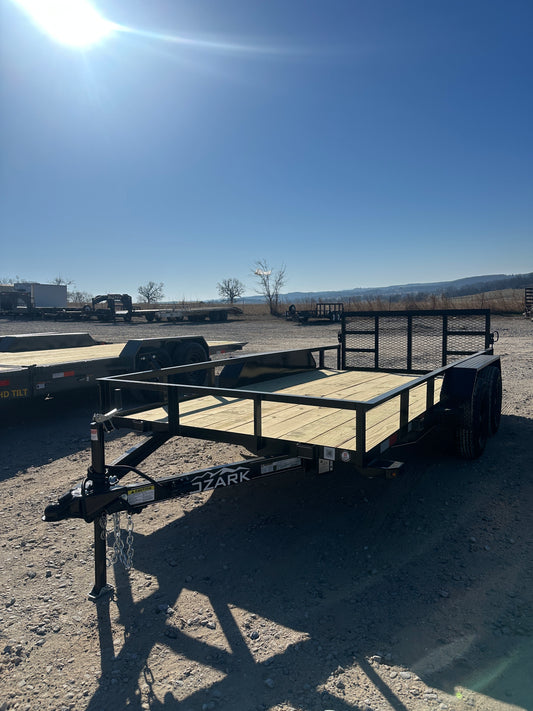 2026 Ozark 76x14 7k Utility Trailer (Black) #0572