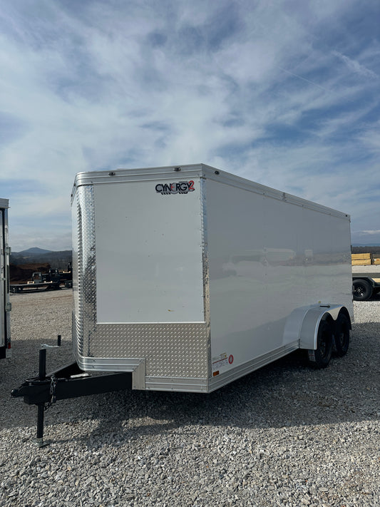 2026 Ozark 7x16TA Adv White Cargo #3811