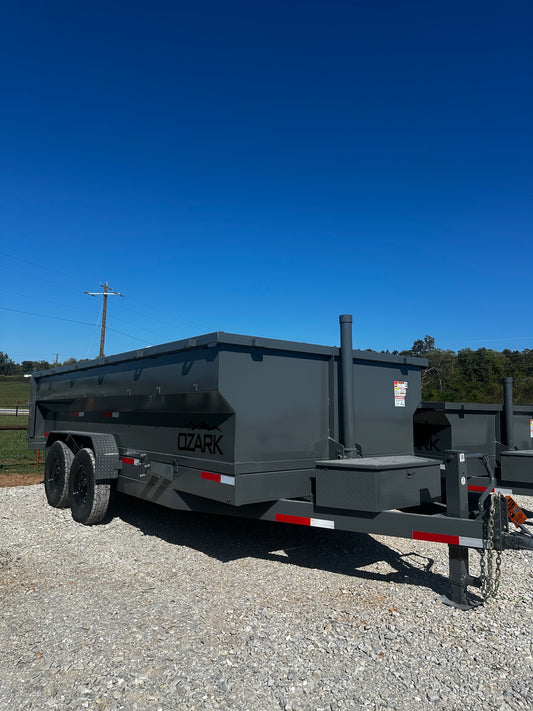 2026 Ozark 7x16x3 16k Bumper Pull Dump (Gray) #6559