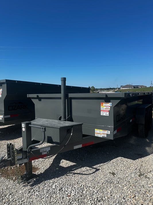 2026 Ozark 7x14x2 16k BP Dump (Gray) #6554