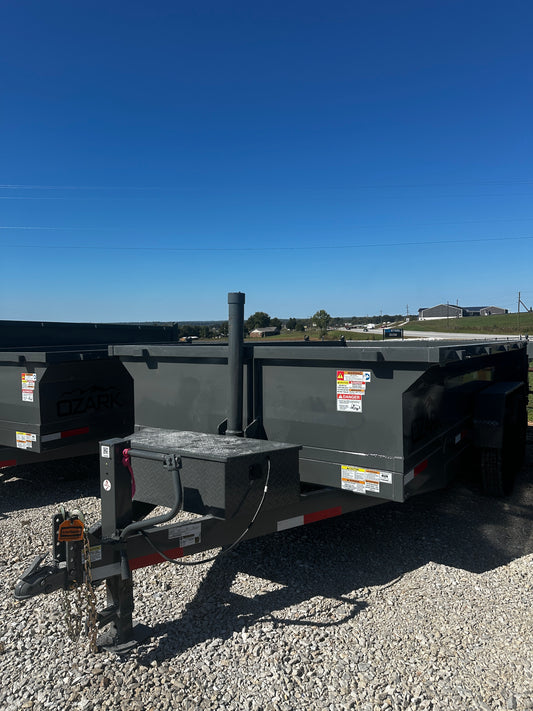 2026 Ozark 7x14x2 16k BP Dump (Gray) #6555