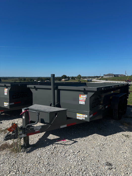 2026 Ozark 7x14x2 14k BP Dump (Gray) #6556