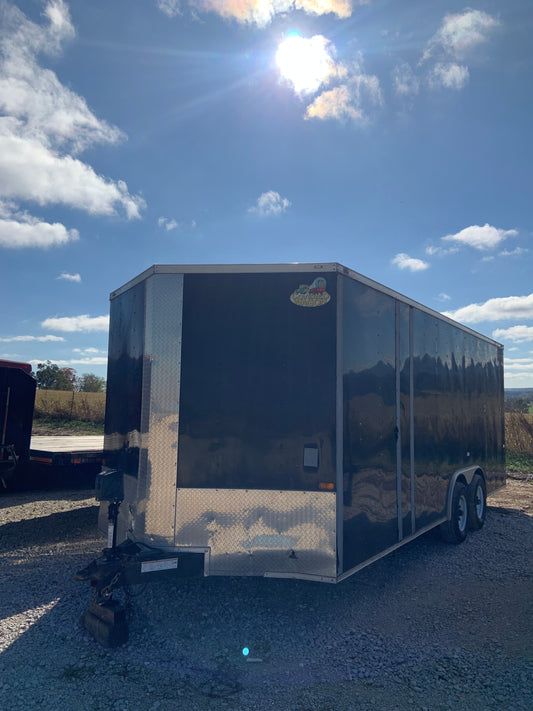 Used Covered Wagon Cargo Trailer 8.5 x 20 10k #0886