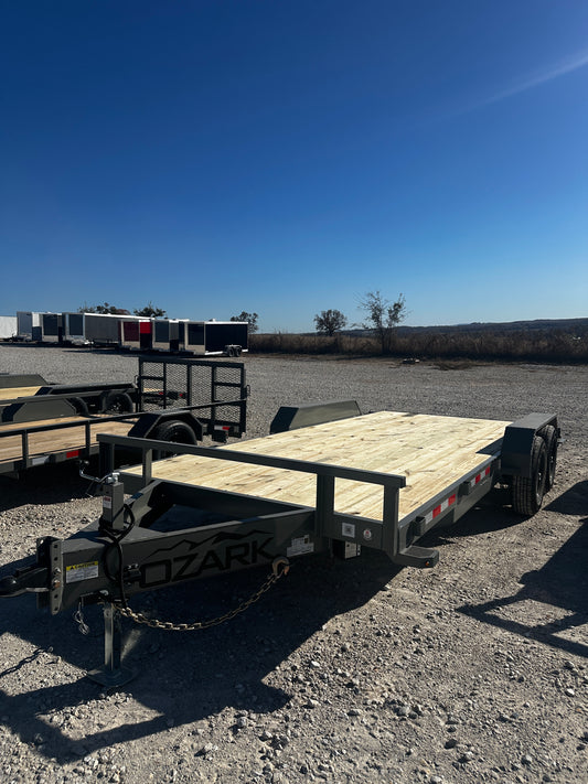 2026 Ozark 82x18 10k Equipment/Car Trailer #0402
